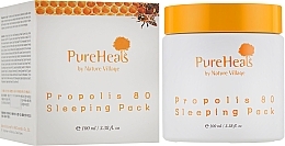 Fragrances, Perfumes, Cosmetics Propolis Extract Moisturizing Night Face Mask  - PureHeal's Propolis 80 Sleeping Mask