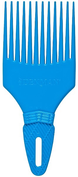 Comb for Curly Hair D17, blue - Denman Curl Tamer Detangling Comb Blue — photo N1