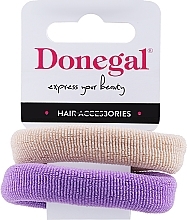 Fragrances, Perfumes, Cosmetics Hair Ties FA-5642, beige + purple - Donegal