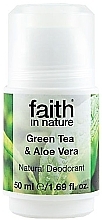 Fragrances, Perfumes, Cosmetics Green Tea & Aloe Vera Deodorant - Faith In Nature Green Tea & Aloe Vera Natural Deodorant