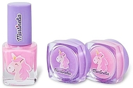 Mini Size Set 'Little Unicorn' - Martinelia Little Unicorn Mini Set (nail/polish/4ml + lip/gloss/2x2g) — photo N2