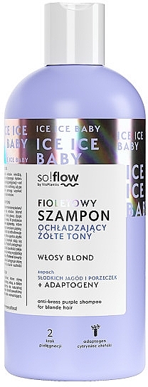 Shampoo for Blonde Hair - SO!FLOW Purple Color Cooling Hair — photo N1