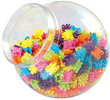 Colorful Hair Clips Set S, 42102, 300 pcs - Top Choice Claw Clips in The Jar — photo N1