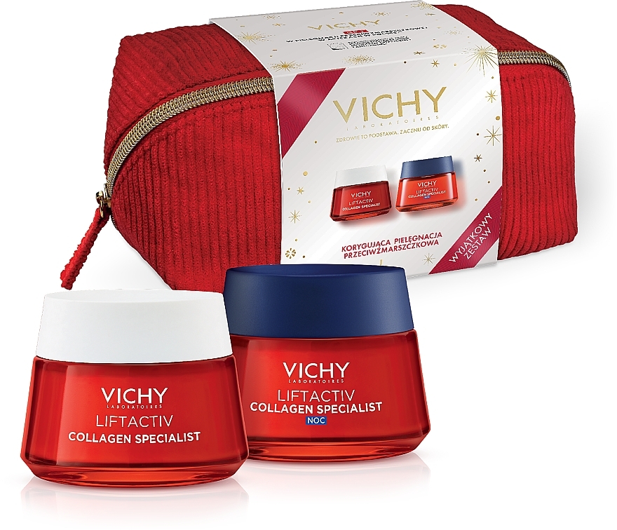 Face Care Kit - Vichy Liftactiv Specialist (d/cr/50ml + n/cr/50ml + pouch) — photo N1