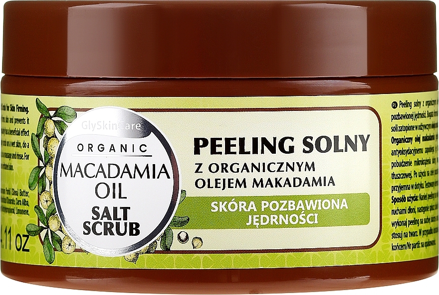 Salt Pelling with Macadamia Oil - GlySkinCare Macadamia Oil Salt Scrub — photo N1