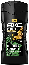Shampoo & Shower Gel 3in1 - Axe Wild Green Mojito & Cedarwood Body, Face, Hair Wash — photo N3