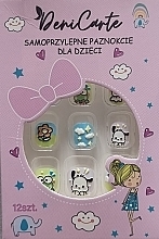Fragrances, Perfumes, Cosmetics Self-Adhesive False Nails for Kids 'Frog', 983 - Deni Tipsy Kids Card