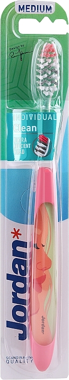 Individual Clean Toothbrush, medium, pink - Jordan Individual Clean Medium — photo N1