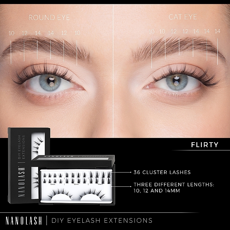 False Lashes - Nanolash Diy Eyelash Extensions Flirty — photo N5