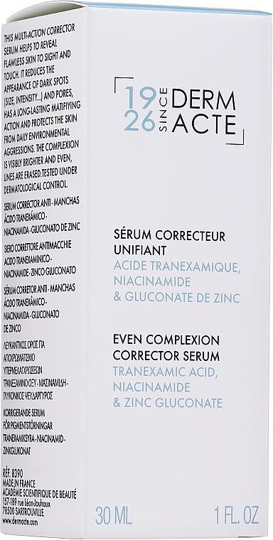 Corrective Depigmenting Serum - Academie Derm Acte Unifying Correcting Serum — photo N10