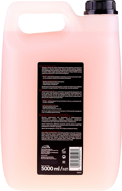 UV Filter Cherry Scent Shampoo for Colored Hair - Joanna Professional Hairdressing Shampoo — photo N6