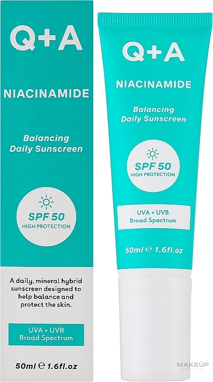 Balancing Face Sunscreen - Q+A Niacinamide Balancing Daily Sunscreen SPF 50 — photo N2