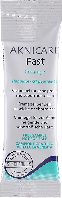 Gel Cream for Seborrhea & Acne Prone Skin - Synchroline Aknicare Fast Cream Gel (sample) — photo N1