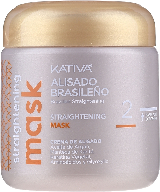 Keratin Smoothing Hair Set - Kativa Alisado Brasileno Con Glyoxylic & Keratina Vegetal Kit (shm/15ml + mask/150ml + shm/30ml + cond/30ml) — photo N3