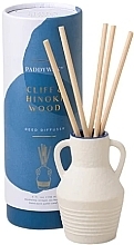 Fragrances, Perfumes, Cosmetics Reed Diffuser 'Hinoki Tree' - Paddywax Santorini Ceramic Diffuser Cliff & Hinoki Wood