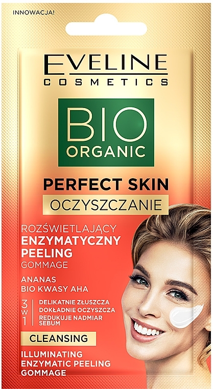 Illuminating Enzymatic Peeling with Bio AHA & Pineapple - Eveline Cosmetics Bio Organic Perfect Skin Illuminating Enzymatic Peeling — photo N1