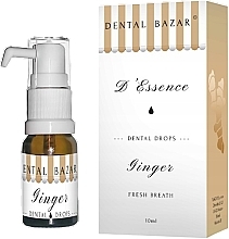 Fragrances, Perfumes, Cosmetics Concentrated Tooth Cleaning & Gum Care Dental Drops "Ginger" - Dental Bazar D'Essence Dental Drops Ginger