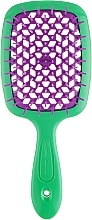 Fragrances, Perfumes, Cosmetics Hair Brush, green/fuchsia - Janeke Superbrush With Soft Moulded Tips