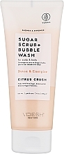 Fragrances, Perfumes, Cosmetics Scalp & Body Sugar Scrub 'Citrus Crash' - Voesh Sugar Scrub+Bubble Wash Citrus Crush