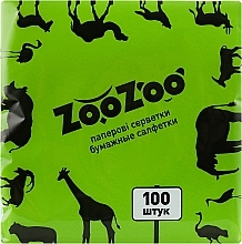 Fragrances, Perfumes, Cosmetics Dry Paper Wipes ZooZoo, 100 pcs, green - Snow Panda