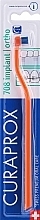 Fragrances, Perfumes, Cosmetics Mono Toothbrush, orange with dark blue bristle - Curaprox CS 708 Implant