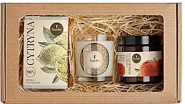 Fragrances, Perfumes, Cosmetics Citrus Relax Set - Flagolie Set (soap/195g + candle/70ml + b/butter/115g)