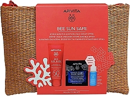 Fragrances, Perfumes, Cosmetics Set - Apivita Bee Sun Safe Hydra Sensitive Soothing Face Cream SPF50+ (sun/cr/50ml + f/booster/10ml + f/mask/2x8ml)