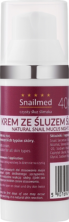 Intensive Moisturizing Night Cream - Snailmed — photo N8