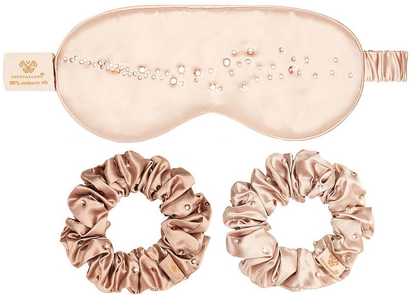 Set - Crystallove Silk Eye Mask & Scrunchies Set — photo N2