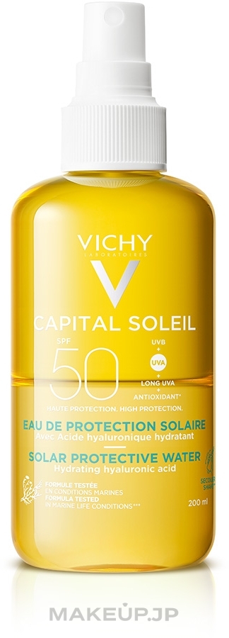 Two-Phase Hydrating Sunscreen Water Spray for Face & Body with Hyaluronic Acid SPF50 - Vichy Capital Soleil Solar Protective Water — photo 200 ml