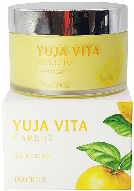 Rejuvenating Citrus Face Cream - Deoproce Yuja Vita Care 10 Oil in Cream — photo N1