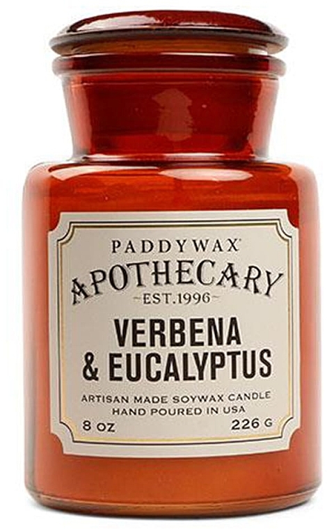 Scented Candle in Jar - Paddywax Apothecary Artisan Made Soywax Candle Verbena & Eucalyptus — photo N1