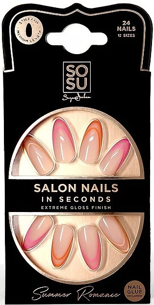 False Nail Set - Sosu by SJ Salon Nails In Seconds Summer Romance — photo N1