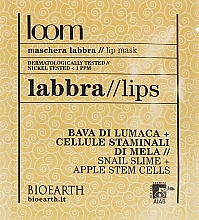 Lip Mask with Snail Mucin & Apple Stem Cells - Bioearth Loom — photo N1