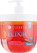 Hair Cream Mask "Elixir with Capsaicin", with pump dispenser - Leganza Cream Hair Mask With Capsaicin — photo N1