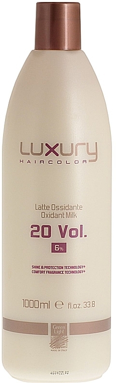 Milk Oxidant - Green Light Luxury Haircolor Oxidant Milk 6% 20 vol. — photo N1