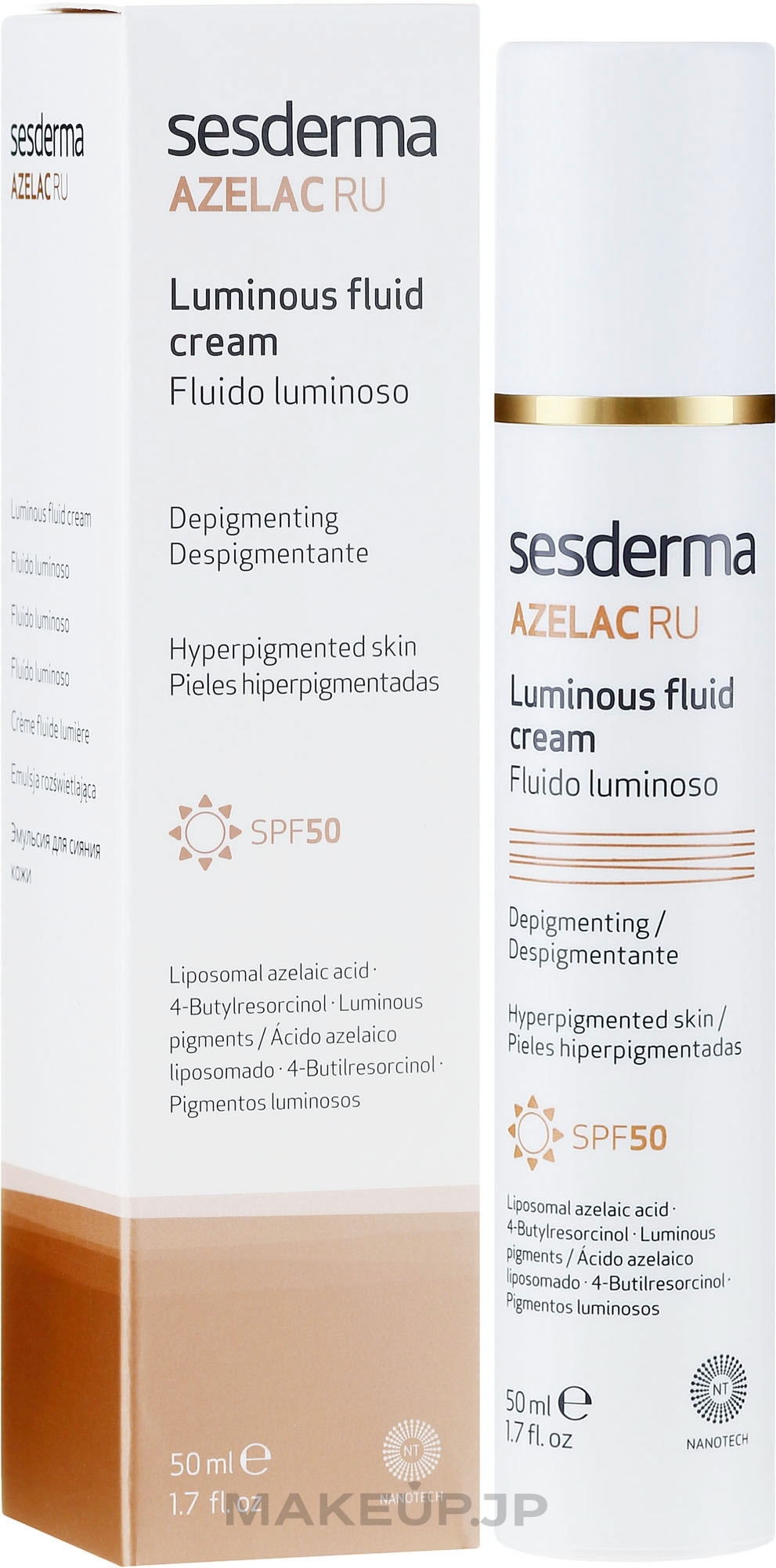 Depigmenting Facial Fluid Cream - SesDerma Laboratories Azelac Luminous Fluid Cream — photo 50 ml