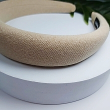 Fabric Hair Band 'Handmade', beige - Yeye — photo N2