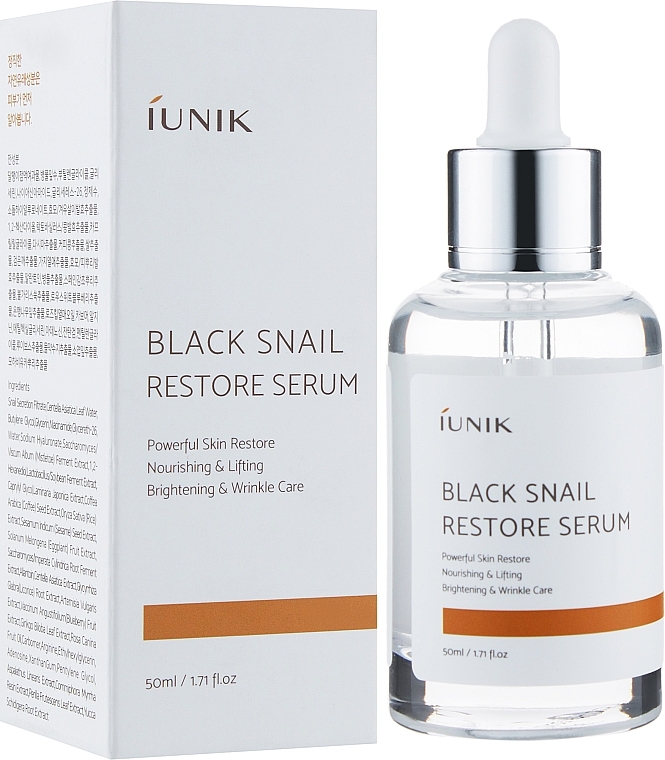 Black Snail Regenerating Serum - IUNIK Black Snail Restore Serum — photo N2