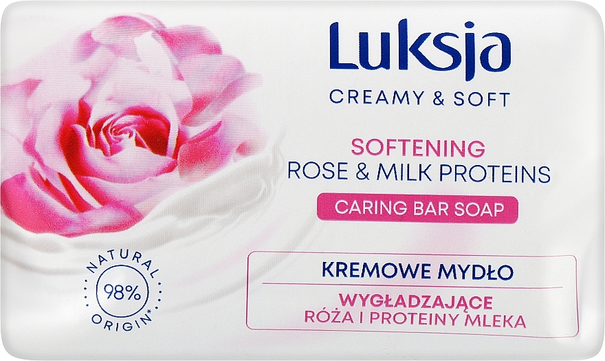 Softening Rose & Milk Protein Soap - Luksja Creamy & Soft Softening Rose & Milk Proteins Caring Bar Soap — photo N2