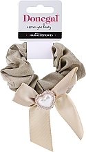 Fragrances, Perfumes, Cosmetics Hair Tie, FA-5871, beige with bow - Donegal