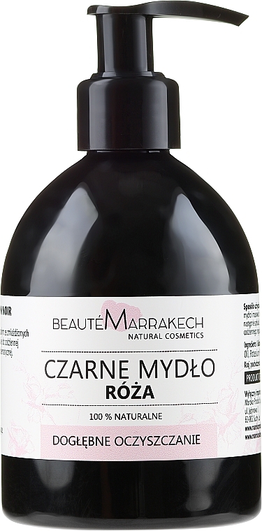 Rose Oil Black Liquid Soap - Beaute Marrakech Rose Black Liquid Soap  — photo N1