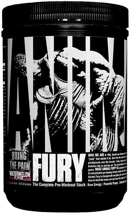 Pre-Workout Dietary Supplement - Watermelon Flavour - Universal Nutrition Animal Fury Watermelon — photo N4