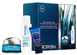 Fragrances, Perfumes, Cosmetics Set - Blue Therapy Eye Cream Biotherm (eye/creme/15ml + cleanser/30ml + serum/15ml)