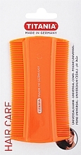 Fragrances, Perfumes, Cosmetics Double-Sided Comb, 10 cm, orange - Titania Universal Comb