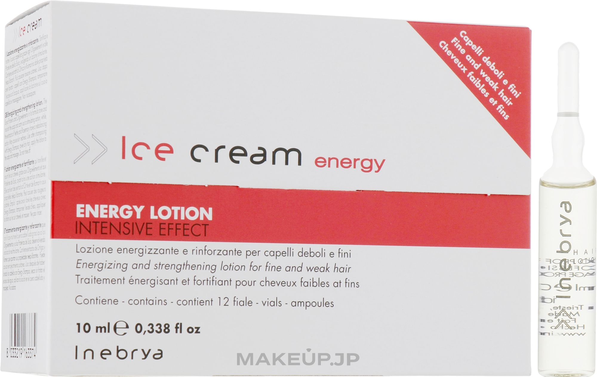 Anti-Hair Loss Serum - Inebrya Ice Cream Energy Lotion Intensive — photo 12 x 10 ml