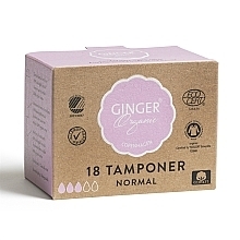 Fragrances, Perfumes, Cosmetics Tampons with Applicator "Normal", 18 pcs - Ginger Organic