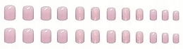 Light Purple Square Nail Tips, 24 pcs. - Deni Carte Nails 7158 — photo N2