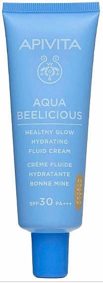 Tinting Face Cream Fluid - Apivita Aqua Beelicious Healthy Glow Hydrating Tinted Fluid Cream SPF30 — photo N1