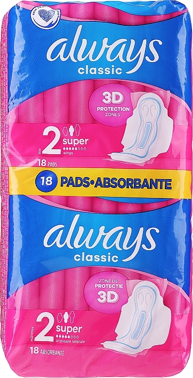 Sanitary Pads, 18pcs - Always Classic Maxi — photo N1